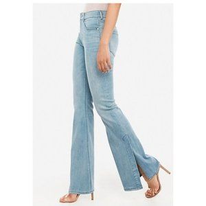 Express High Waisted Side Slit Bell Flare Jeans